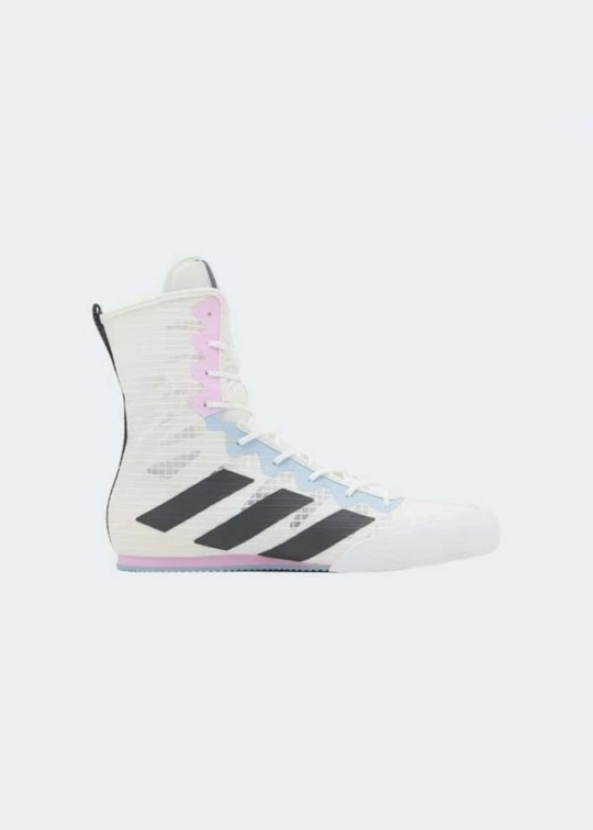 ADIDAS BOX HOG 4 BOXING BOOTS - WHITE/LILAC