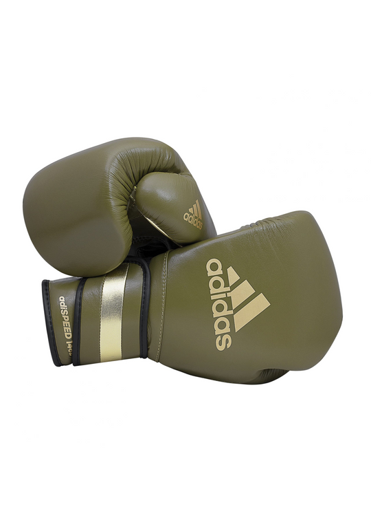 LIMITED EDITION ADISPEED 501 PRO BOXING  ( VELCRO ) Martini Olive/Gold