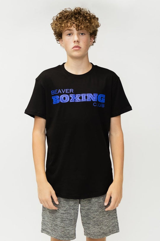 Beaver Boxing T-Shirt ( Blue Graphic )