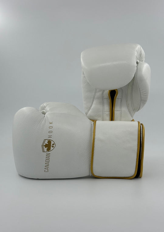 G15000 BOXING GLOVES - WHITE/GOLD