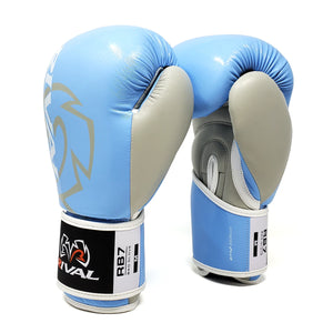 RIVAL RB7 FITNESS PLUS BAG GLOVES - Baby Blue/Grey