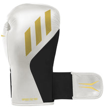 Load image into Gallery viewer, ADIDAS SPEED TILT 150 TRAINING GLOVES 12oz - White/Gold/Black
