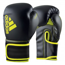 Load image into Gallery viewer, ADIDAS HYBRID 80 TRAINING GLOVES 12oz - Black/Yellow
